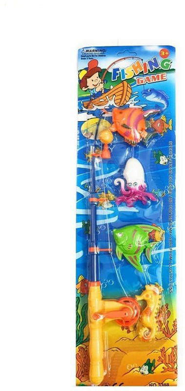 piggie Magnetic Fish Catching Learning Game with 2 Wooden Poles(Multicolor)