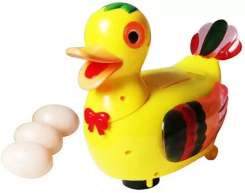 kluzie Learning/Educational Kids toy Duck Lay An Egg Toy With Light & Music(Multicolor)