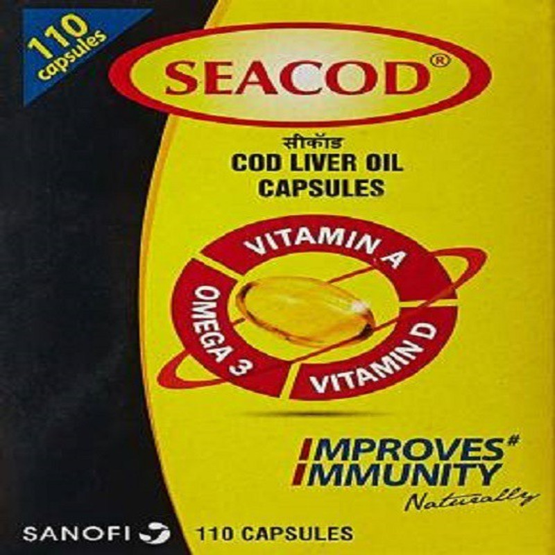 seacod Seacode cod liver oil capsules pack of 110 capsules(1*110)(110 No)