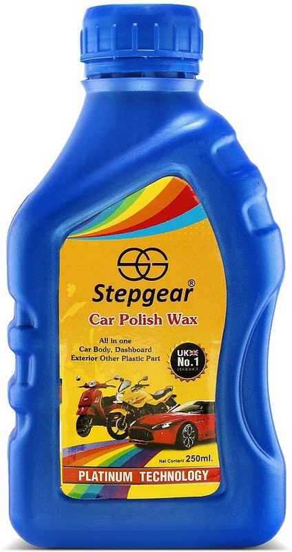 stepgear Liquid Car Polish for Metal Parts, Windscreen, Exterior, Headlight, Chrome Accent, Dashboard, Tyres, Leather(250 ml)