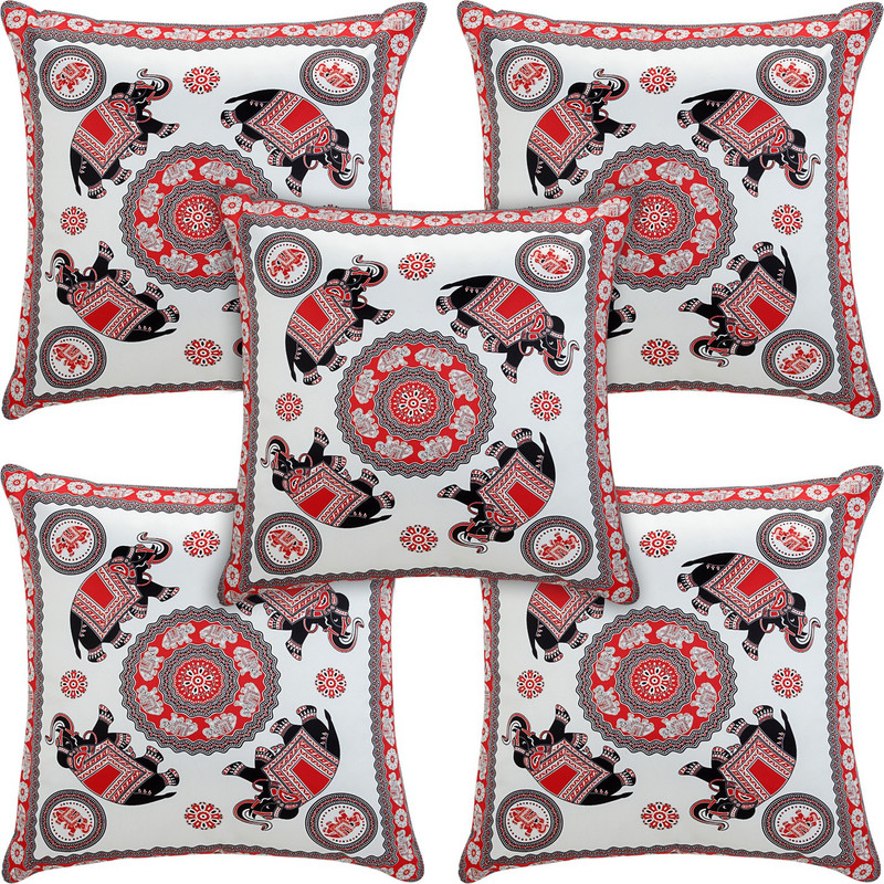 bantal Abstract Cushions & Pillows Cover(Pack of 5, 40 cm*40 cm, Multicolor)