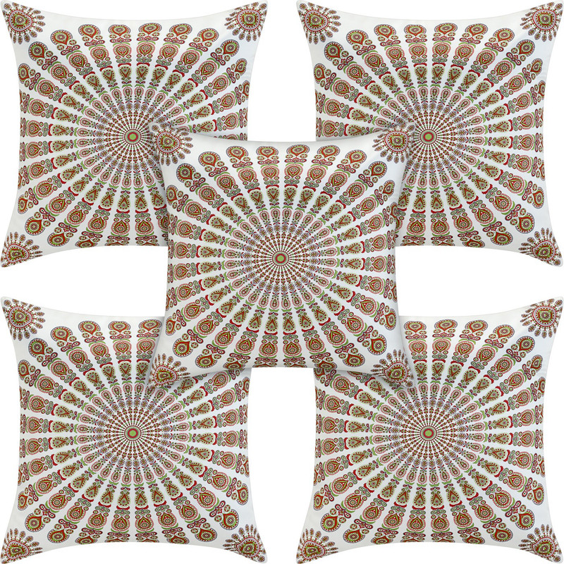 bantal Abstract Cushions & Pillows Cover(Pack of 5, 40 cm*40 cm, Multicolor)