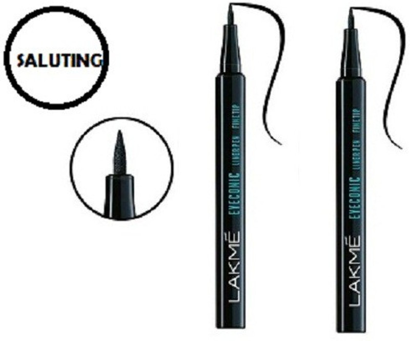 saluting Eyeconic Liner Pen Block Tip 1 ml (Black)( pack of 2) 1 ml(BLACK)
