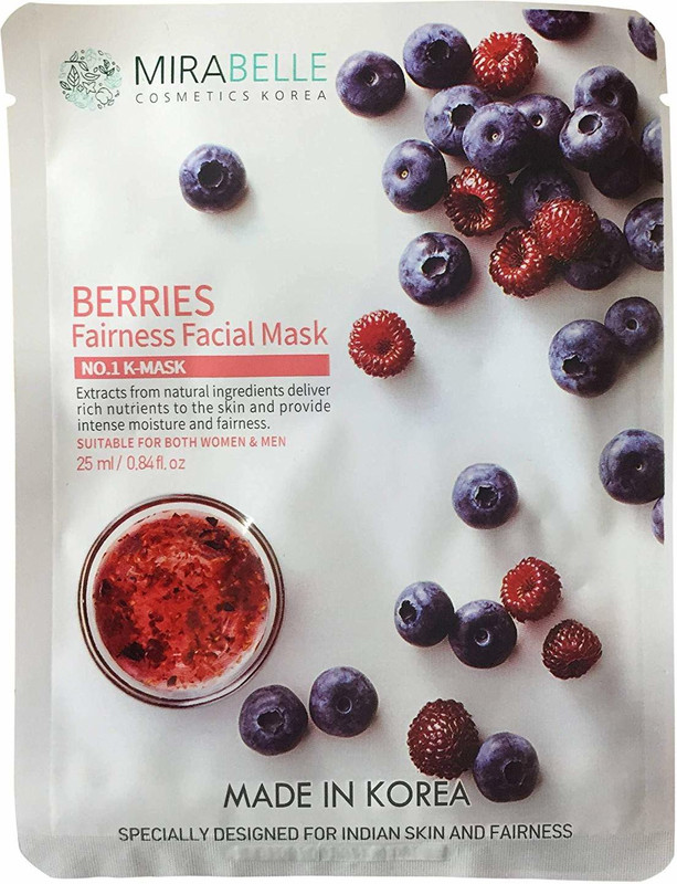 mirabelle Berries Fairness Facial Pack(Pack of 5)(125 ml)