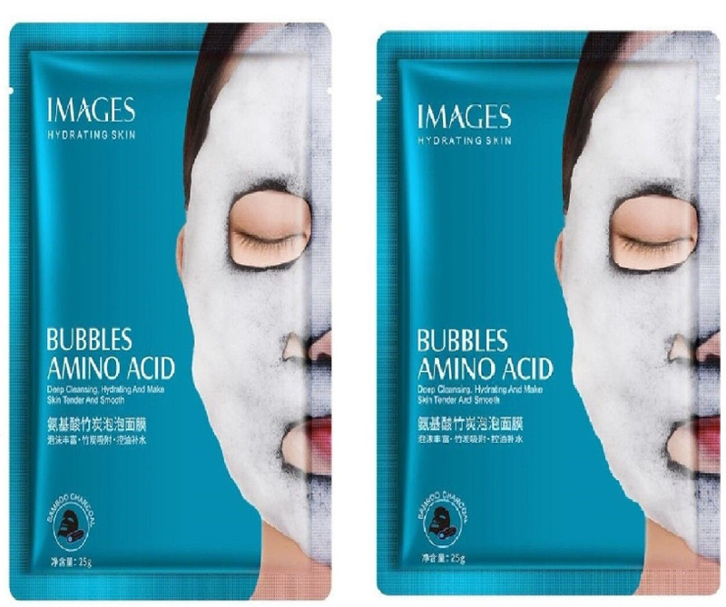 images Bubble face sheet mask korean facial combo men women(50 g)