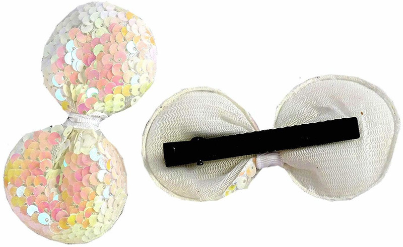 ksp traders Mini Bow Shaped Hair Clips Hair Clip(White)