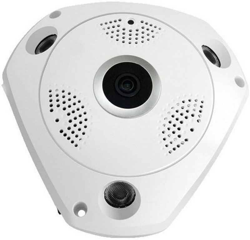 techobucks VR CAM Fisheye 360° Wireless Wifi CCTV Camera, Night Vision, Smart Monitoring System, Compatible With Mobile & Tablet, HD IP CCTV Security Camera with SD Card Slot Security Camera(1 Channel)