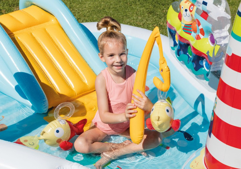 vbenterprise Fishing Fun Play Center Inflatable Kiddie Pool 57162(Multicolor)