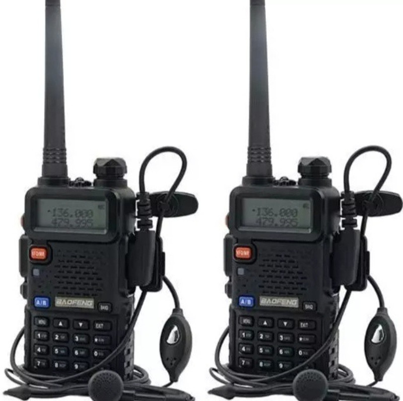 visionrabbit BAOFENG uv5r 4way radio walkie talkie uhf400-470mhz with earpieces radio walkie talkie uhf400-470mhz with earpieces Walkie Talkie(Black)
