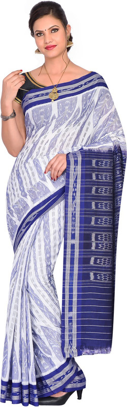 handloom paridhaan Woven Sambalpuri Khadi Cotton, Pure Cotton Saree(Multicolor)