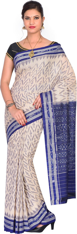 handloom paridhaan Woven Sambalpuri Khadi Cotton, Pure Cotton Saree(Multicolor)