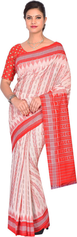 handloom paridhaan Woven Sambalpuri Khadi Cotton, Pure Cotton Saree(Multicolor)