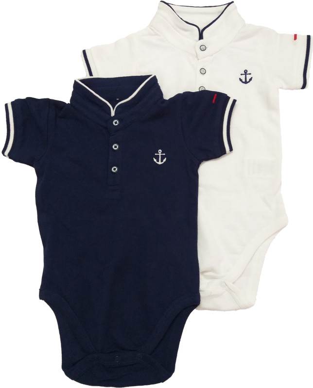 castro Baby Boys Navy, White Bodysuit