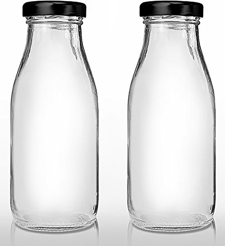 craftfry Hygienic Air Tight Italian Glass 500 ml Bottle(Pack of 2, Clear)