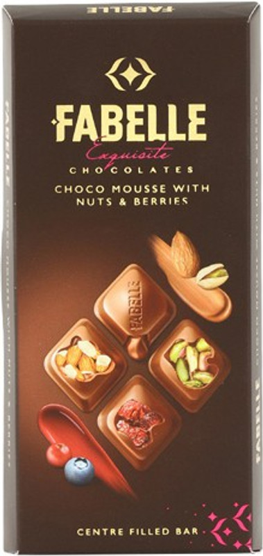 Fabelle Milk Choco Mousse With Nuts And Berries Bar Bars(2 x 121 g)