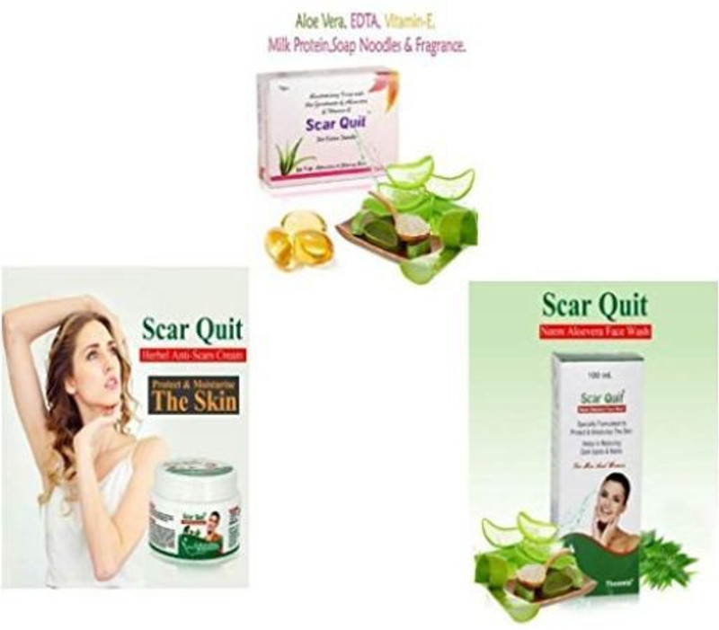 scar quit fash wash 1, Herbal cream 1 Soap 3(1 Items in the set)