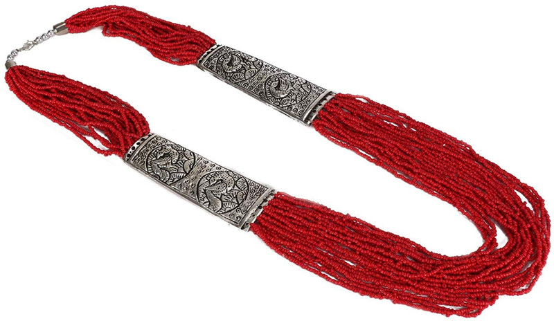 Buy Urbanela Afghani Designer Turkish Style Multi Strand Vintage Oxidised German Silver Tribal Boho Necklace Pandant Antique Jewellery for Girls Women Metal Necklace Set Online at desertcartParaguay