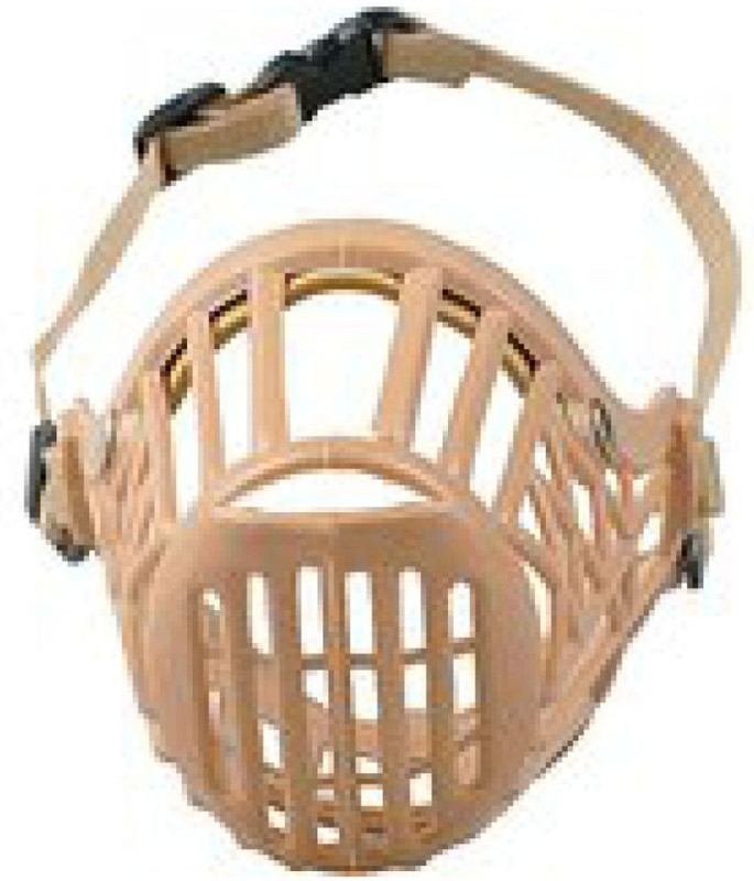 Wuff-wuff Dogs Muzzle ( Size 4) Medium Other Dog Muzzle(Brown)