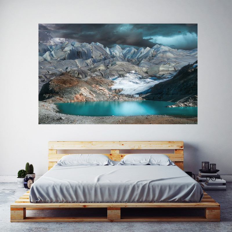 Beautiful Iceland Pictures Wall Art Canvas Painting Abstract Landscape Pictures Paper Print(24 inch X 48 inch)