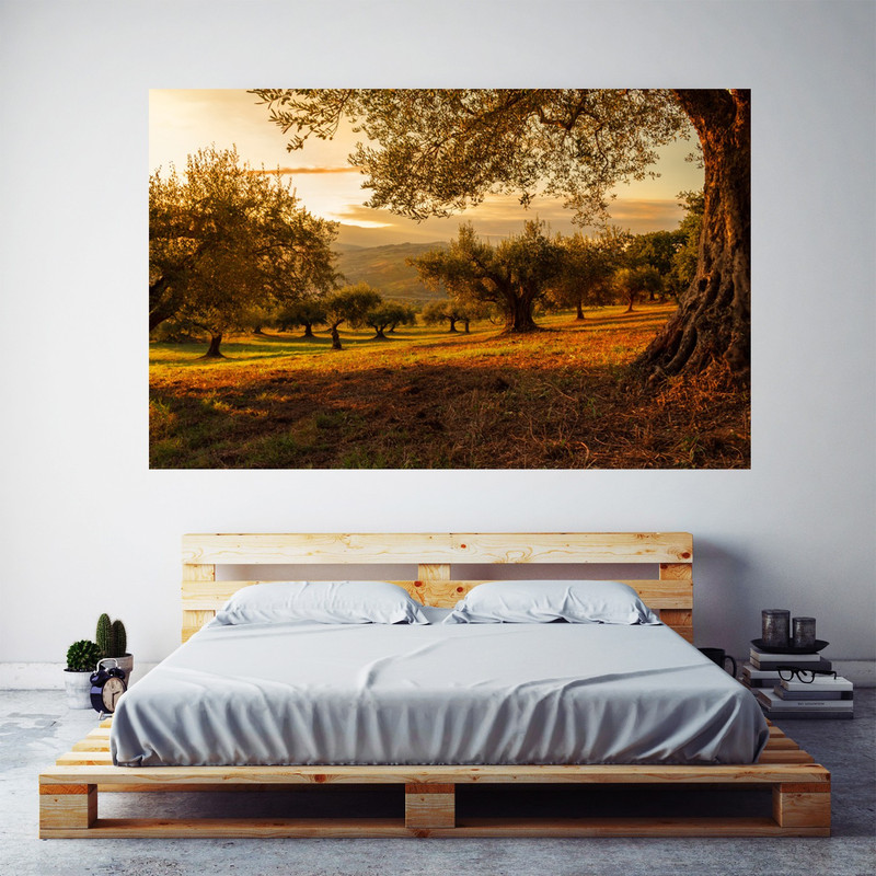 Plantation Wall Art Canvas Painting Abstract Landscape Pictures Paper Print(24 inch X 48 inch)