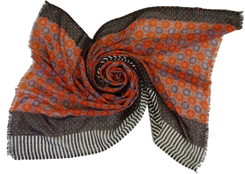 vahizara Printed Pure Wool Women Scarf