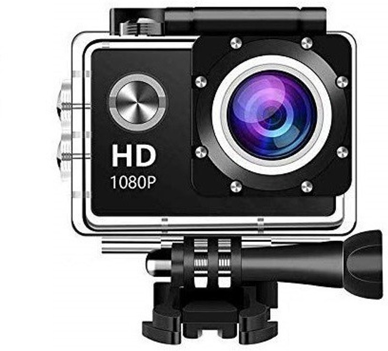 V.T.I GO PRO HD1080P Action Waterproof Sports Camera, Waterproof Diving/Sports Camcorder Sports and Action Camera(Black, 1080 MP)