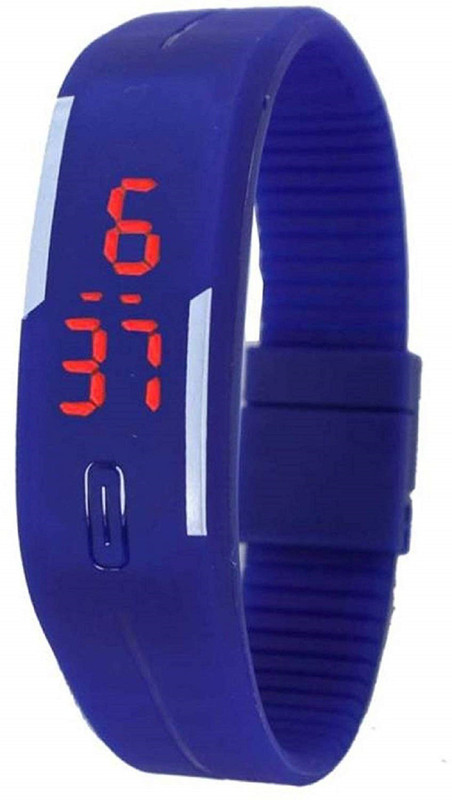 reloaded fancy stylish led digital watch Blue Color Unisex Silicone Digital Led Band Wrist Watch for Boys, Girls, Men, Women. Digital Watch  - For Boys & Girls