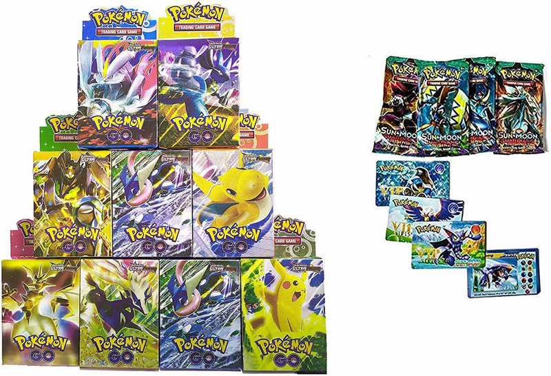 CrazyBuy Pokemon GX Trading Cards Game with VIP Cards for Kids (9 Packs)(Multicolor)