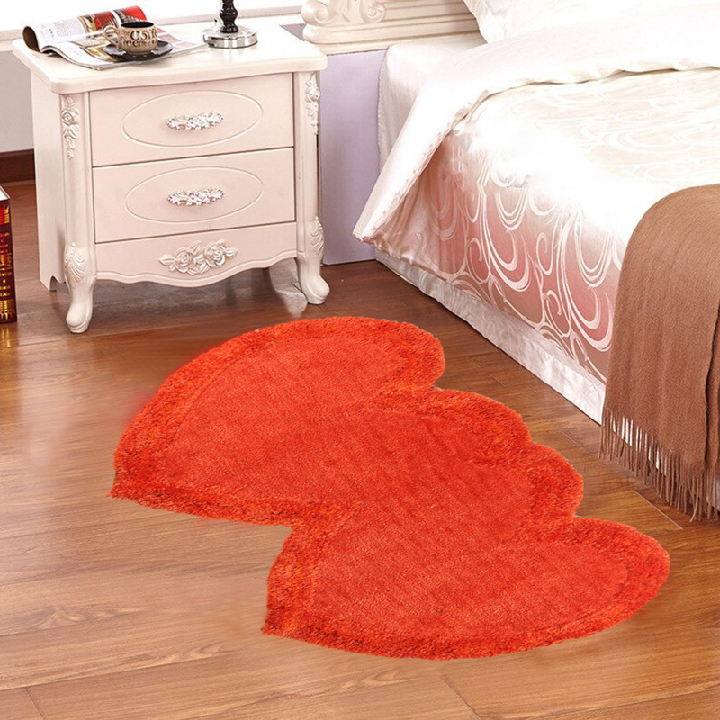 ruhalfabb Orange Polyester Area Rug(50 cm  X 140 cm)