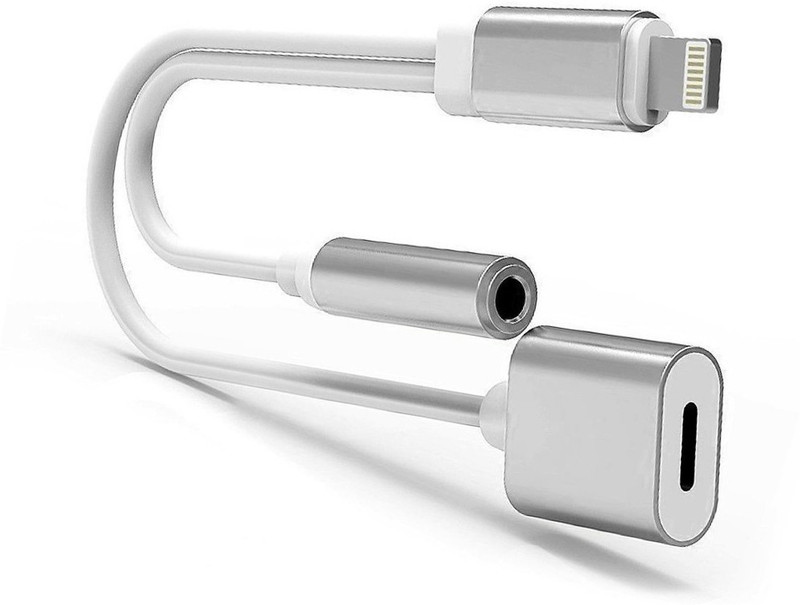 mobhead HIGH QUALITY Headphone Jack 0.1 m Headphone Splitter(Compatible with all ios android smartphone, White, Pink, One Cable)