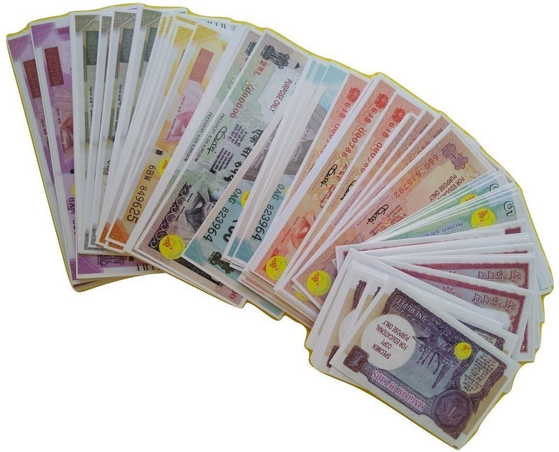 VK MART 1Rs, 2Rs, 5Rs, 10Rs, 50Rs, 100Rs, Fake Notes Gag Toy