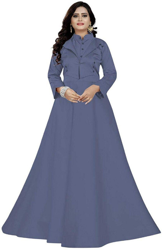 majan Flared/A-line Gown(Grey)