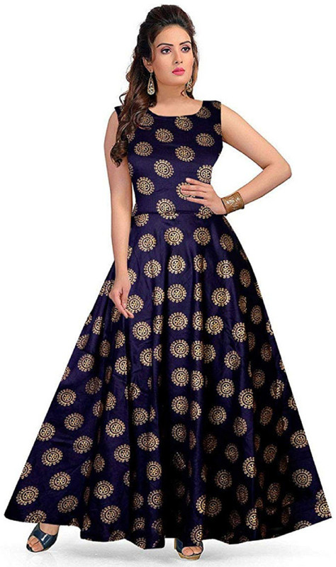majan Straight Gown(Blue)