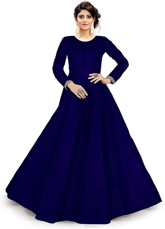majan Flared/A-line Gown(Blue)