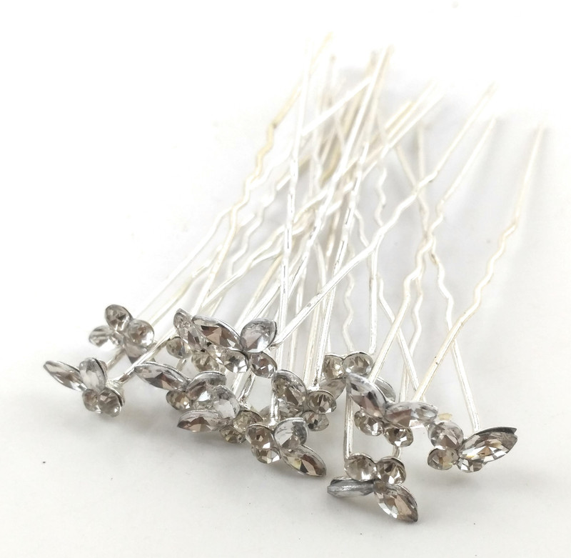 pranaam stone hair u-pins(juda-pin) decoration hair combo, Hair Accessory Set, Hair Pin, Bun Clip(White)