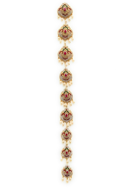 pranaam janta nemali jada billai 9 pc bridal hair jewellery hair combo, Hair Accessory Set, Back Pin, Hair Claw, Hair Clip, Hair Accessory Set(Multicolor)