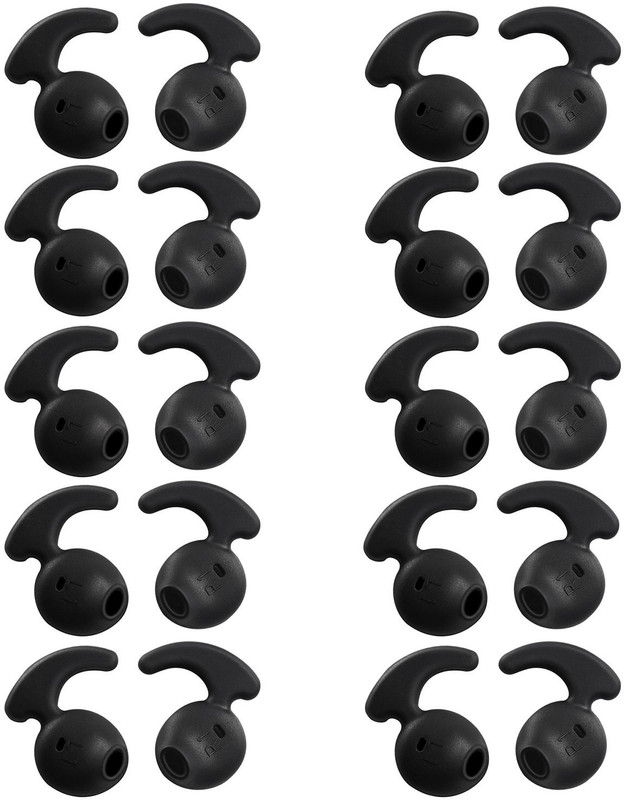 Everything4u 8Pcs (4 Pair) Earbuds cover,Ear Tips Level U Bluetooth Earphone (Black) In The Ear Headphone Cushion(Pack of 8, Black)