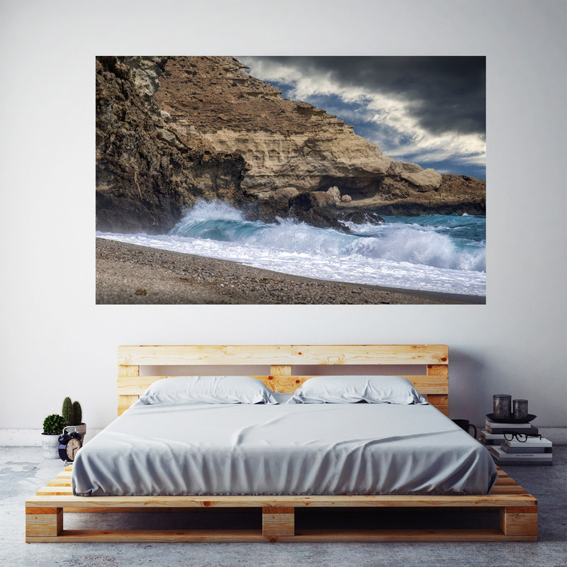 Ocean Beautiful Landscape Wall Art Canvas Painting Paper Print(24 inch X 48 inch)