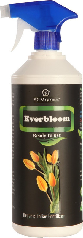 v5 organic Everbloom Flower Boosting Foliar Fertilizer. V5EBR010 Soil Manure(1 L Liquid)