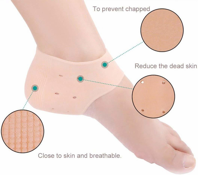 charuvi enterprises Silicone Gel Anti Heel Crack Pad Heel Support(Multicolor)