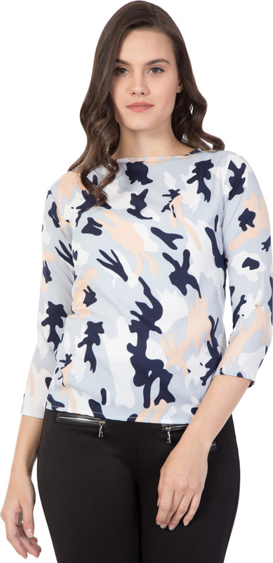 alish enterprise Casual Regular Sleeve Printed Women Multicolor Top