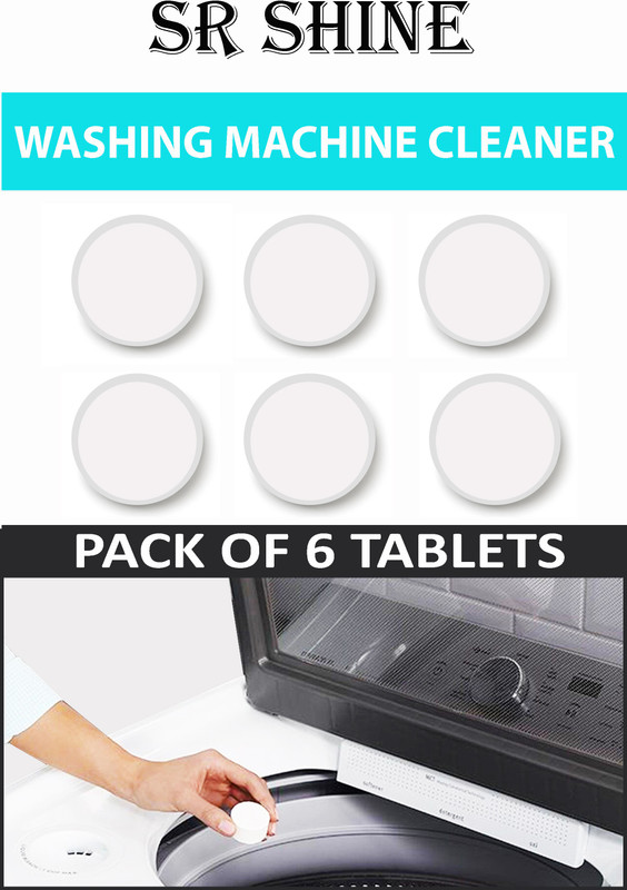 sr shine Washing Machine Tank Cleaning Tablets 120 g Washing Powder(Lemon)