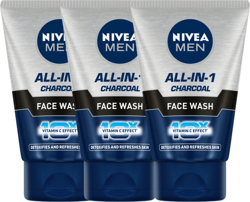 Nivea Men Oil Control All In 1 Face Wash 100 ml - Pack of 3 Face Wash(300 ml)
