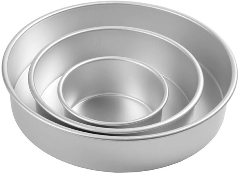 ZenShop Aluminium Cake Mould 3 Pcs Aluminium 4,5,6 Inch Cake Mould(Pack of 3)
