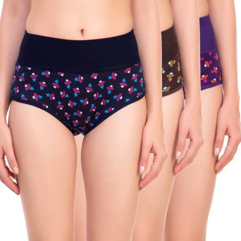 AJ FASHIONS Women Hipster Multicolor Panty(Pack of 3)