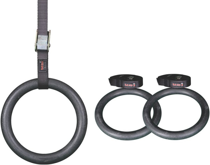 usi Gymnastic Athletic Rings Heavy Duty Roman Rings Pilates Ring(Black)