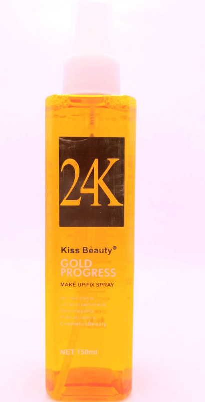 Kiss Beauty 24K GOLD PROGRESS MAKEUP FIXER SPRAY Primer  - 150 ml(ORANGE)
