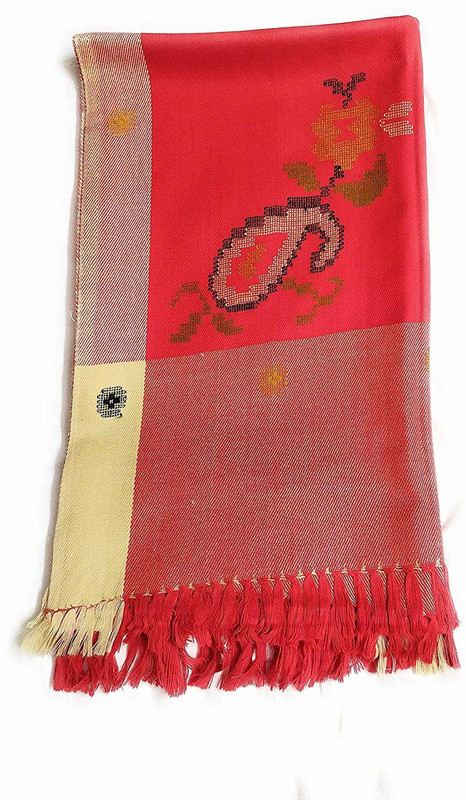 shree hari traders Wool Woven Women Shawl(Red)