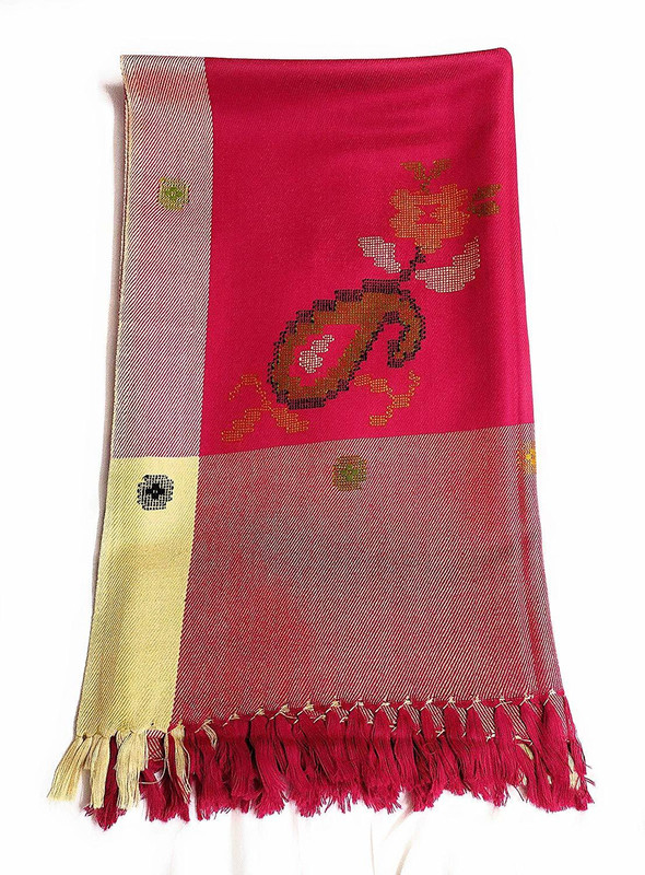 shree hari traders Wool Woven Women Shawl(Pink)