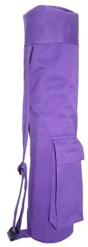 kk craft Cargo Style Cotton Yoga Mat Bag with Multiple Pockets (Purple)(Purple, Sling Bag)